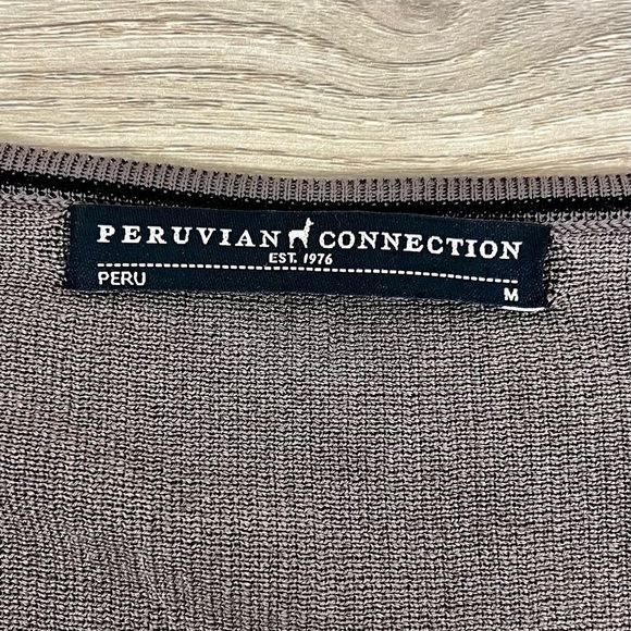 Peruvian Connection Rue De Rosiers Dress Size Medium Brown Black - Picture 4 of 7